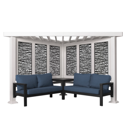 Backyard Discovery Ridgedale Traditional Pergola with Built-in Conversation Seating